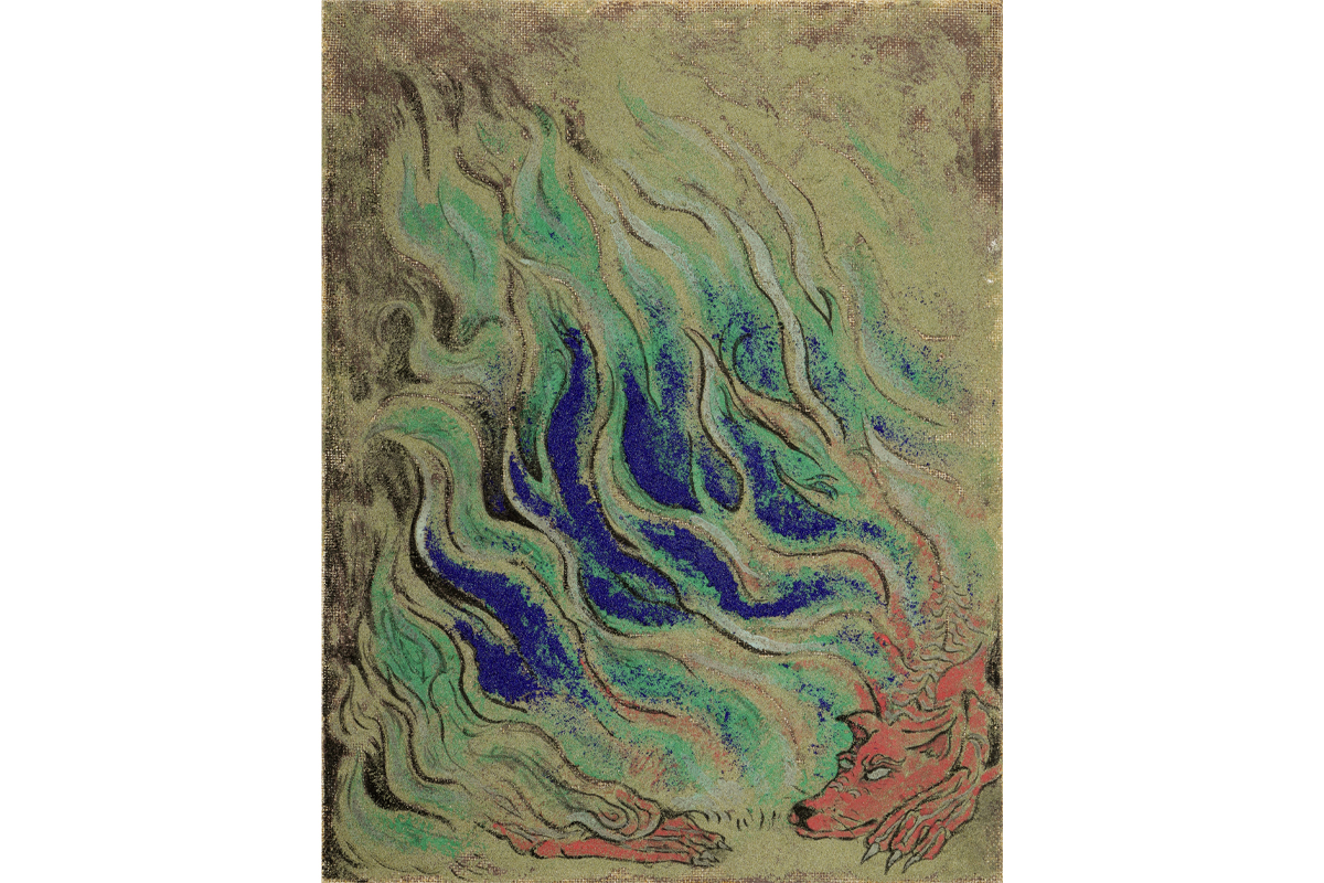 紀少淵　火狗狗 41x23cm